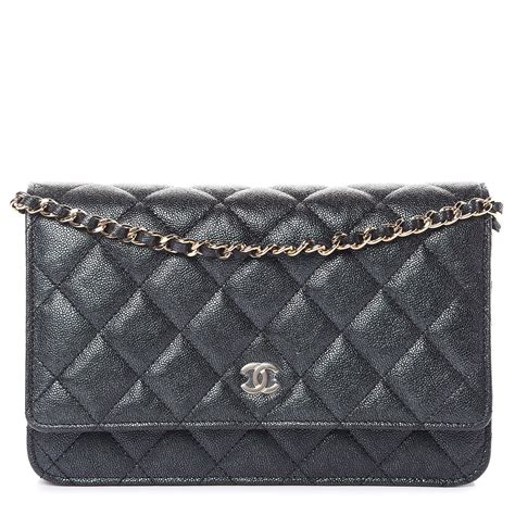 chanel short wallet caviar|CHANEL Caviar Quilted Wallet on Chain WOC Black.